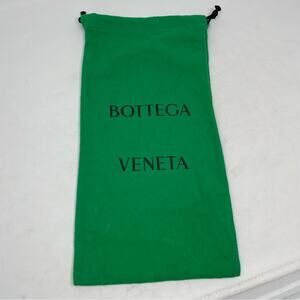 Bottega Veneta Green Cotton Flannel 7.5" x 16" Drawstring Dust Bag